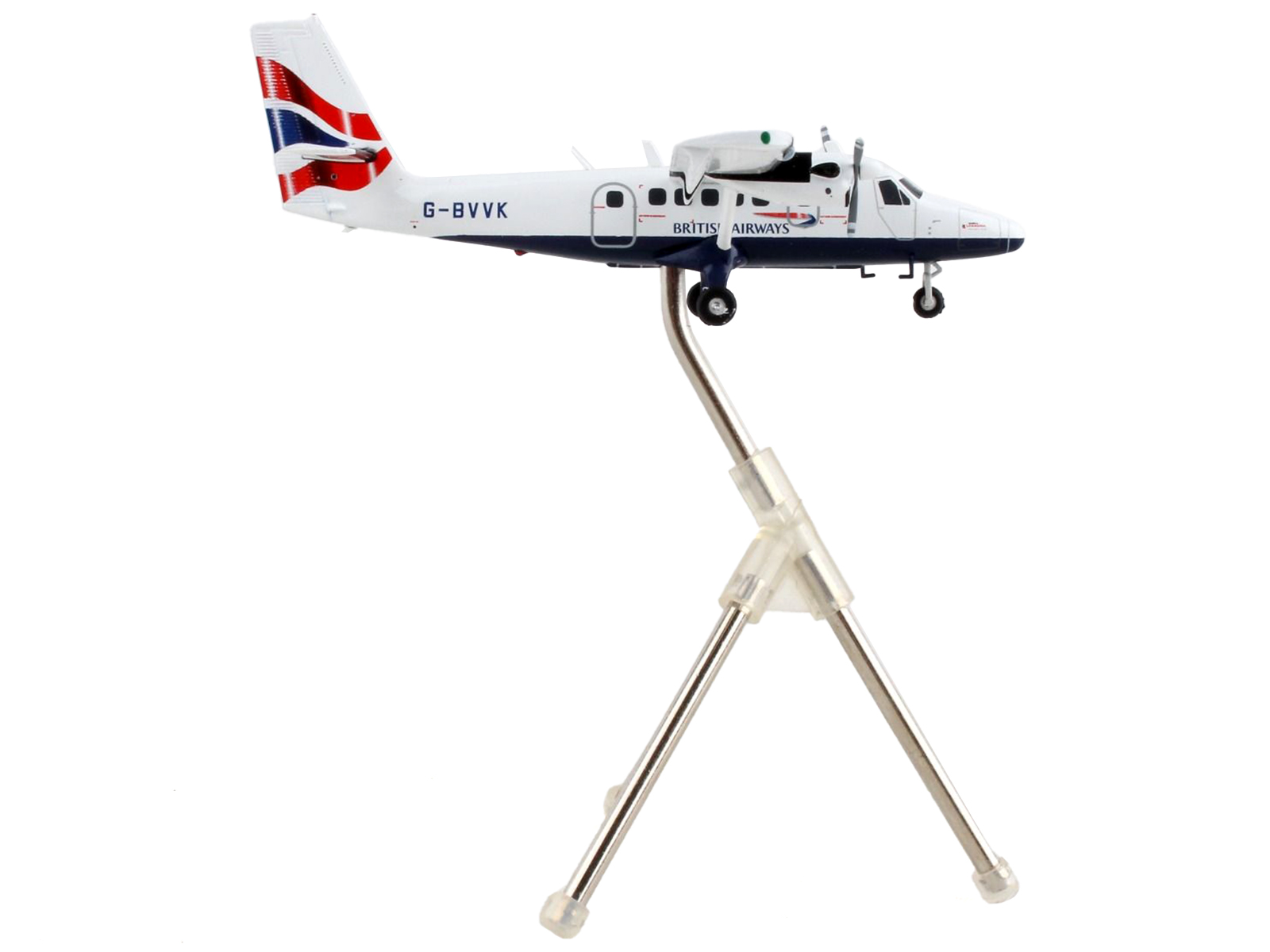 De Havilland DHC-6-200 Commercial Aircraft "Eastern Air Lines - Metro Express" White with Blue Stripes "Gemini 200" Series 1/200 Diecast Model Airplane by GeminiJets