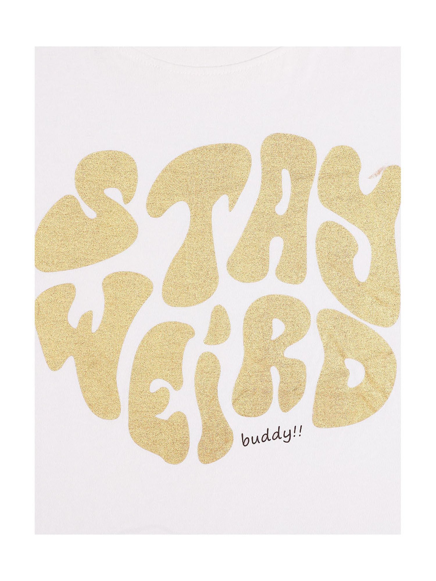 TeenTrums Boys White Printed T-Shirt