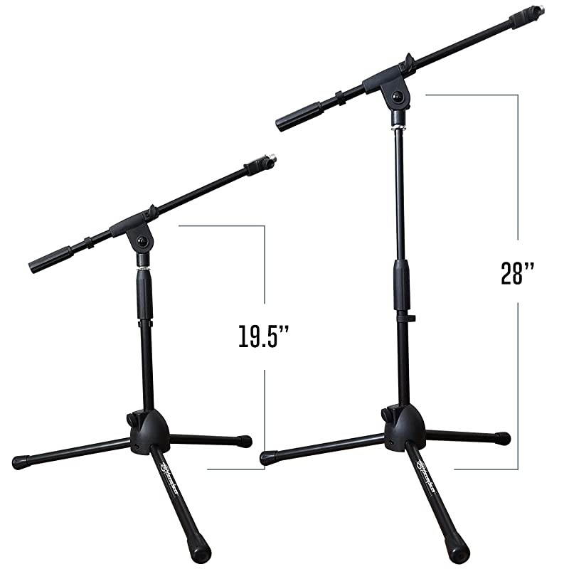 MS-101L Low Profile Microphone Stand with Boom (2-Pack)