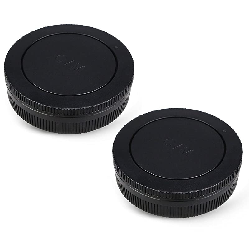 2 Pack  Body Cap and Rear Lens Cap Cover Kit for Sony Alpha AMount DSLR Cameras and Sony Alpha AMount Lenses