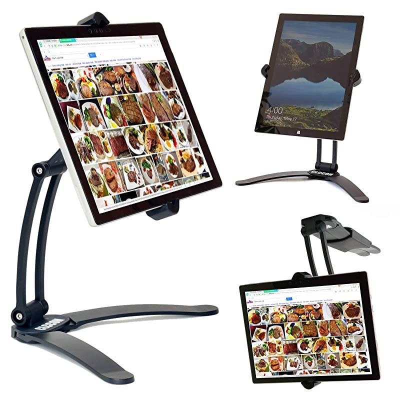 Tablet313quot Aluminium Holder Stand Mount Compatible with IPAD AIRMiniIPAD PRO 129MS Surface Book 2 135quot for Desk Office KitchenStore Kiosk Wall MountRestroomEtc Black