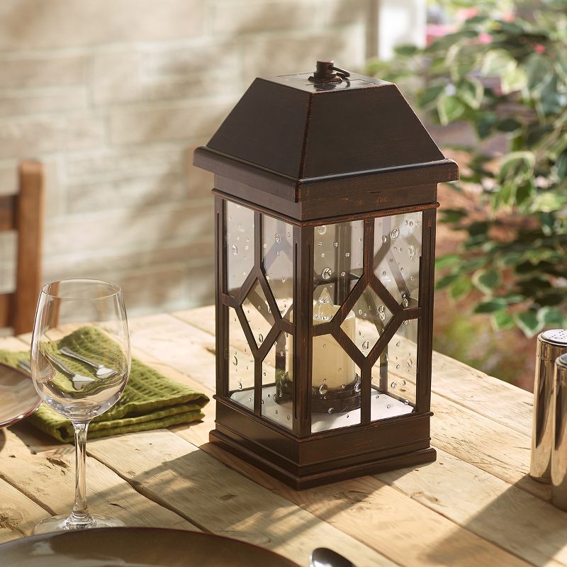 San Felipe Ii 15" LED Solar Outdoor Lantern - Smart Solar