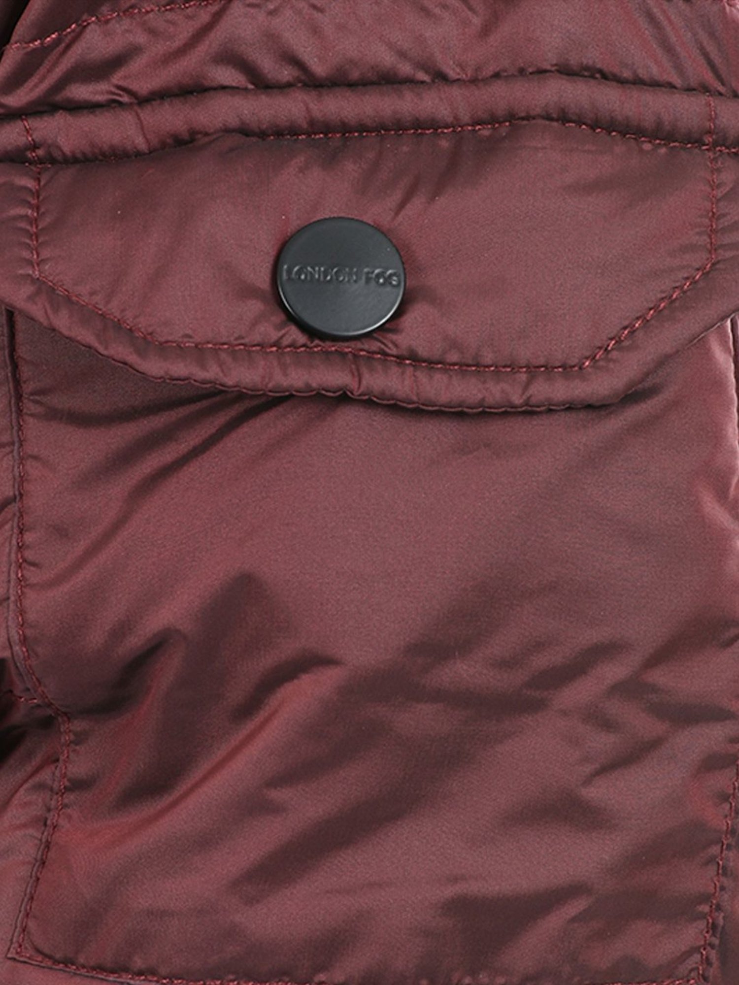 London Fog Purple Regular Fit Quilted Quilted Jacket