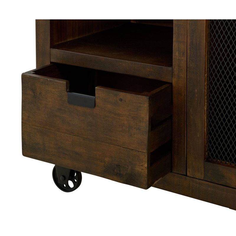 Micah Tall Curio Dark Brown - Picket House Furnishings