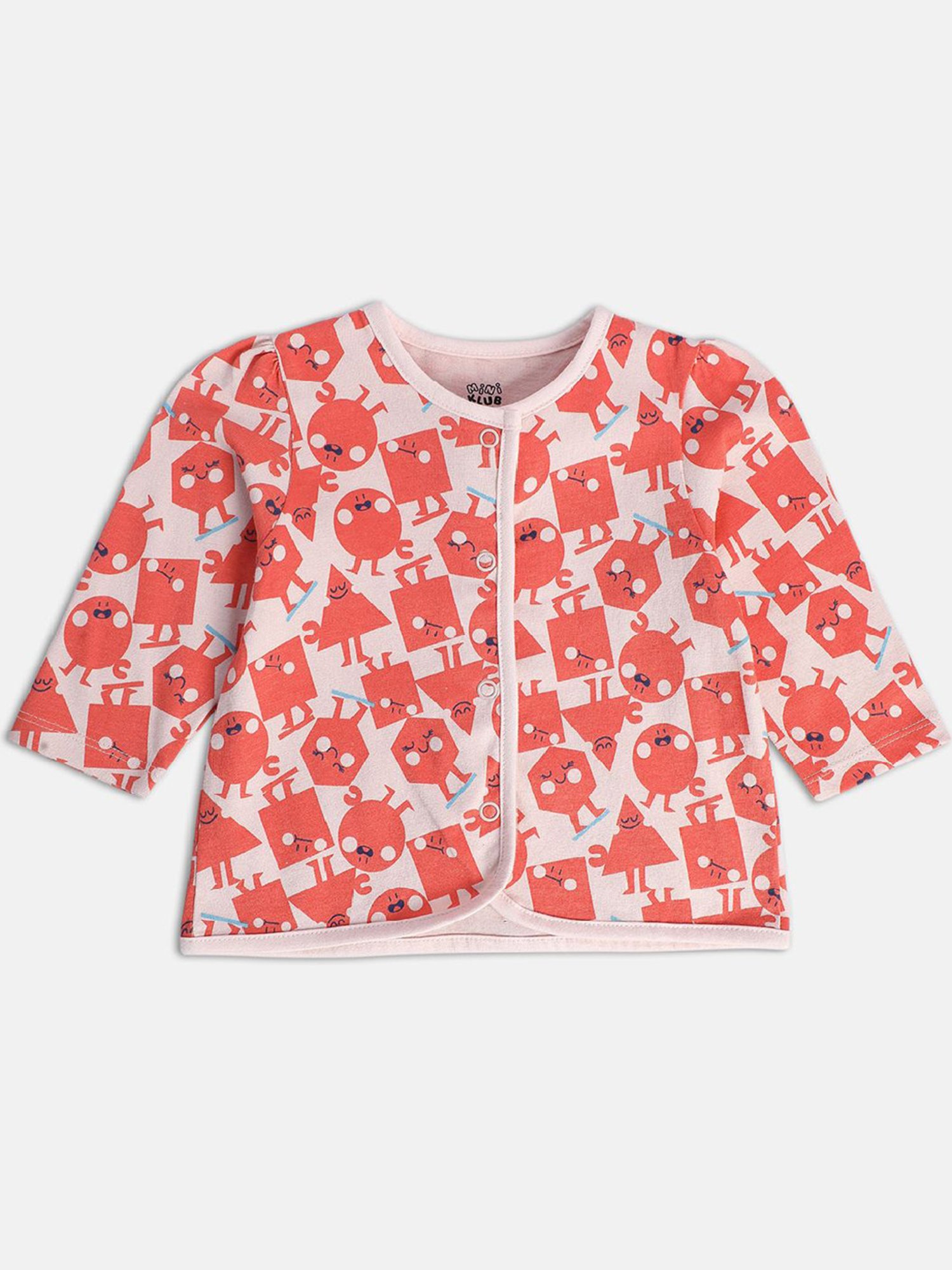 MINIKLUB Kids Multicolor Printed Full Sleeves Jhablas (Pack Of 3)