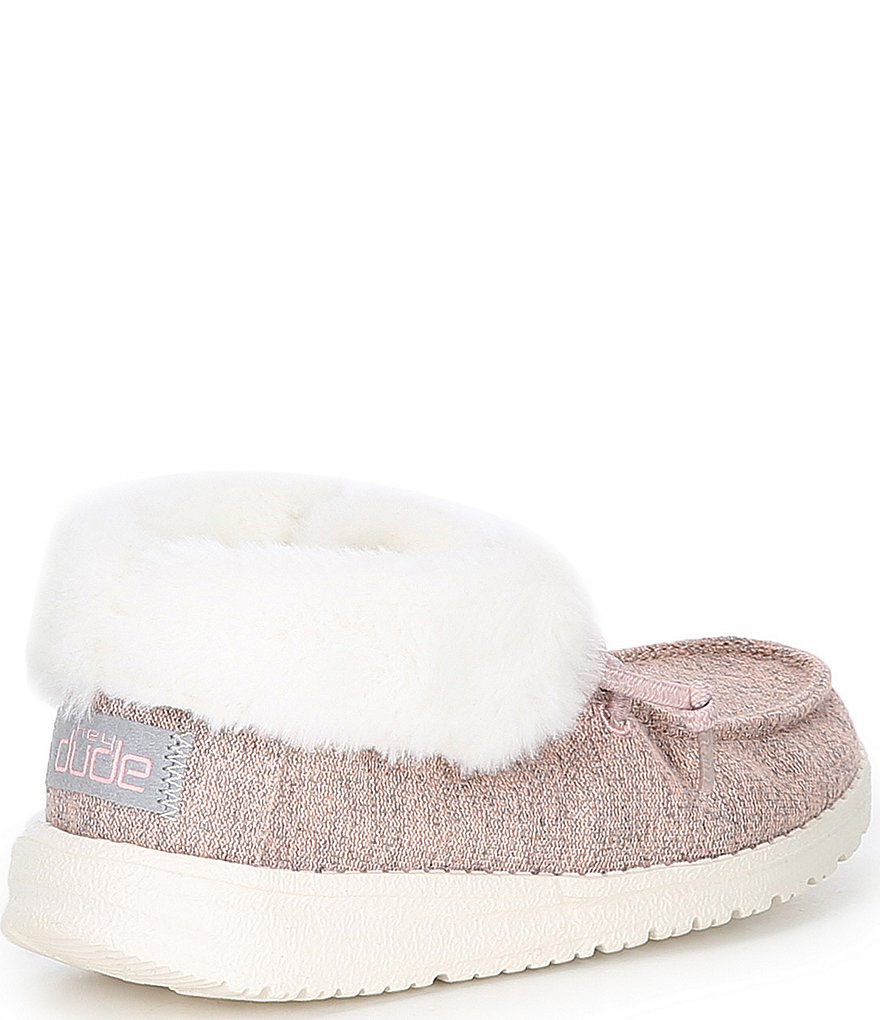Hey Dude Girls' Britt Synthetic Fur Slip-On Washable Boots (Toddler)