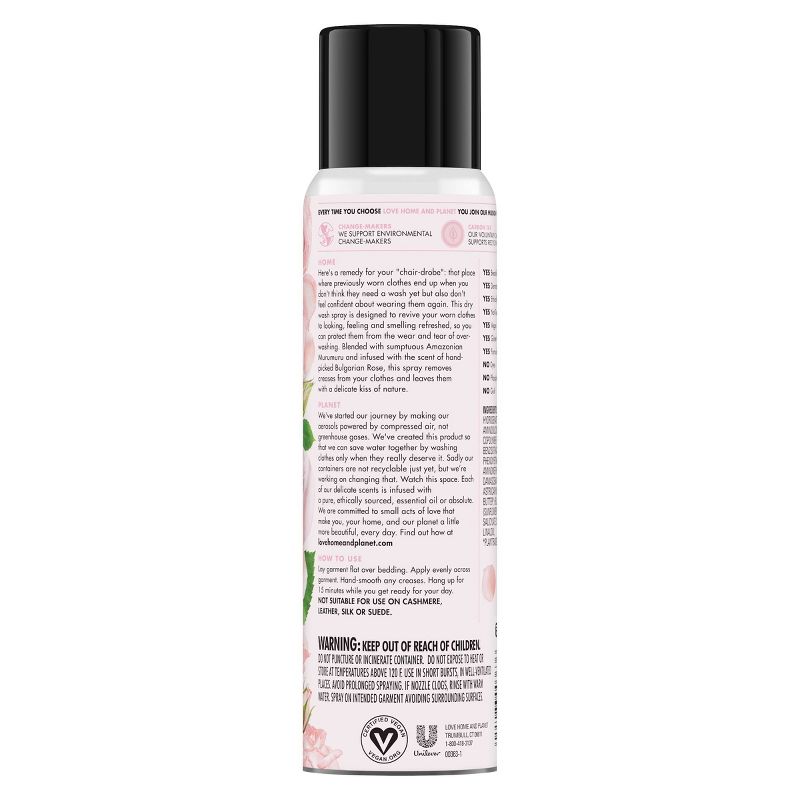 Love Home & Planet Rose Petal & Murumuru Re-Wear Dry Wash Spray - 6.76 fl oz