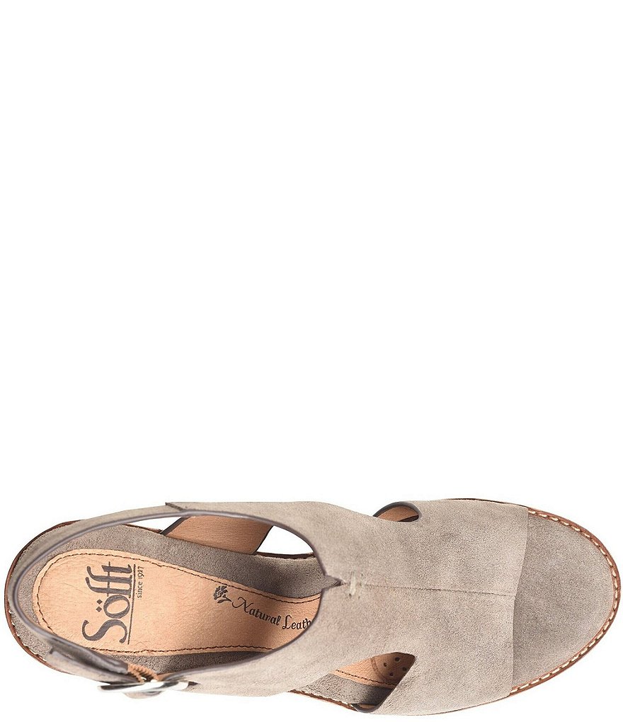 Sofft Maben Suede Slingback Block Heel Sandals
