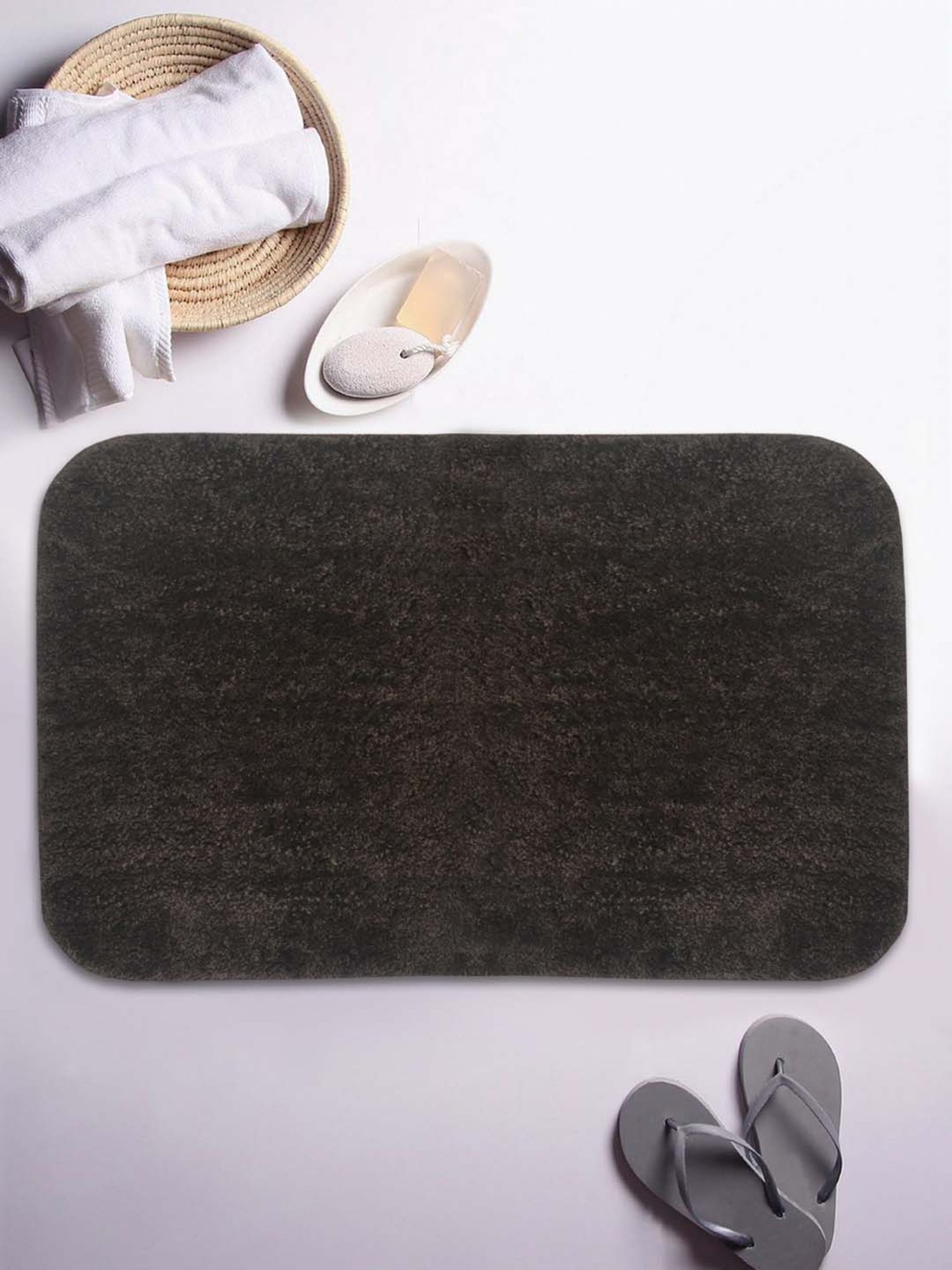 Shannon Clark Love Under The Stars Cushion Bath Mat Black - Deny Designs