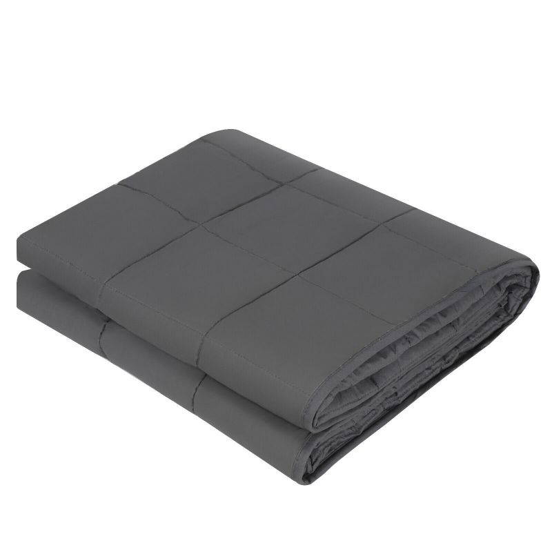 Promote Deep Sleep 15lbs 72 x 48" Weighted Blanket Full Body Twin Size Deep Grey