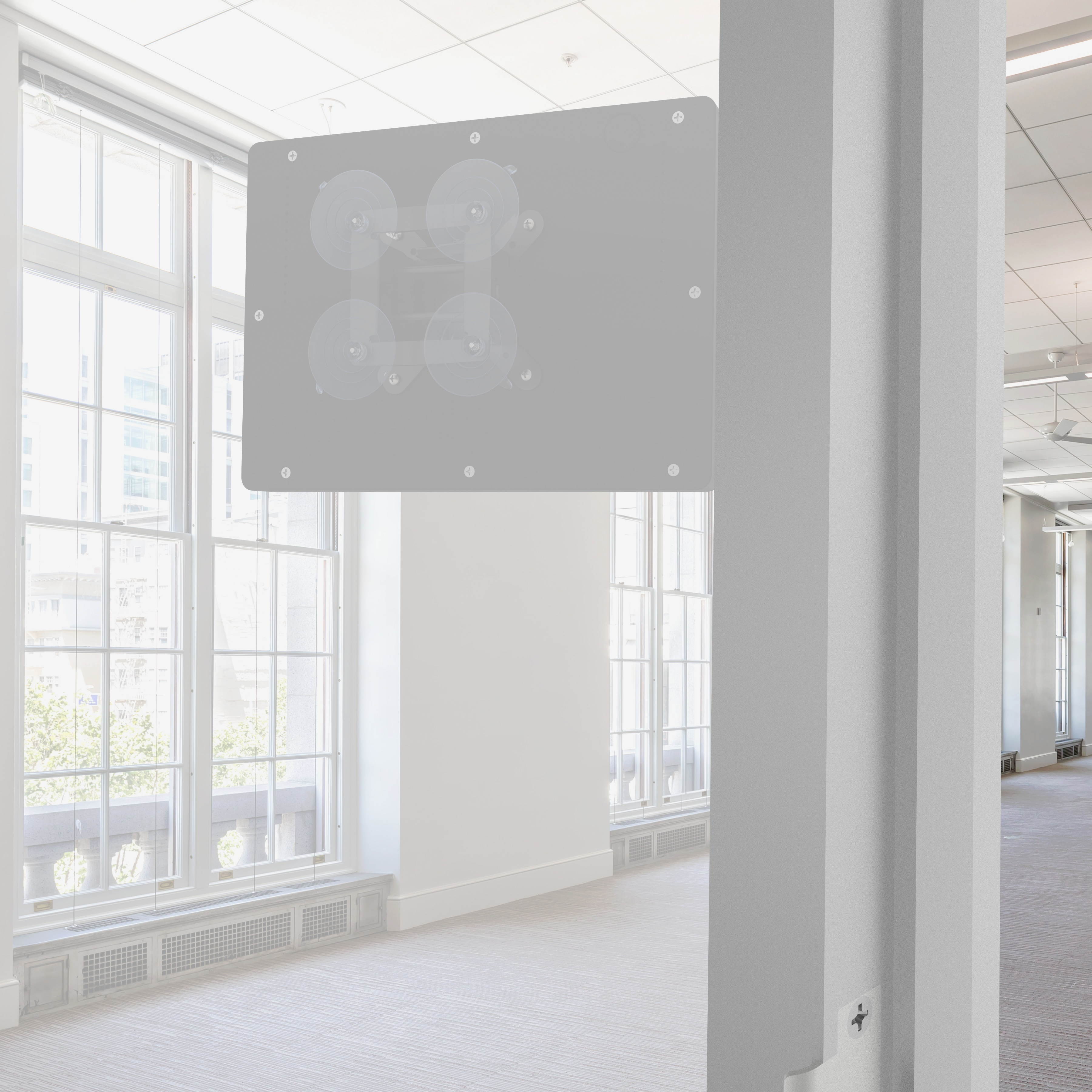 VidaMount Black Enclosure and Tilting Removable Glass Mount [Bundle] compatible with Microsoft Surface Pro 7+, Pro 7, Pro 6, Pro 5, Pro 4