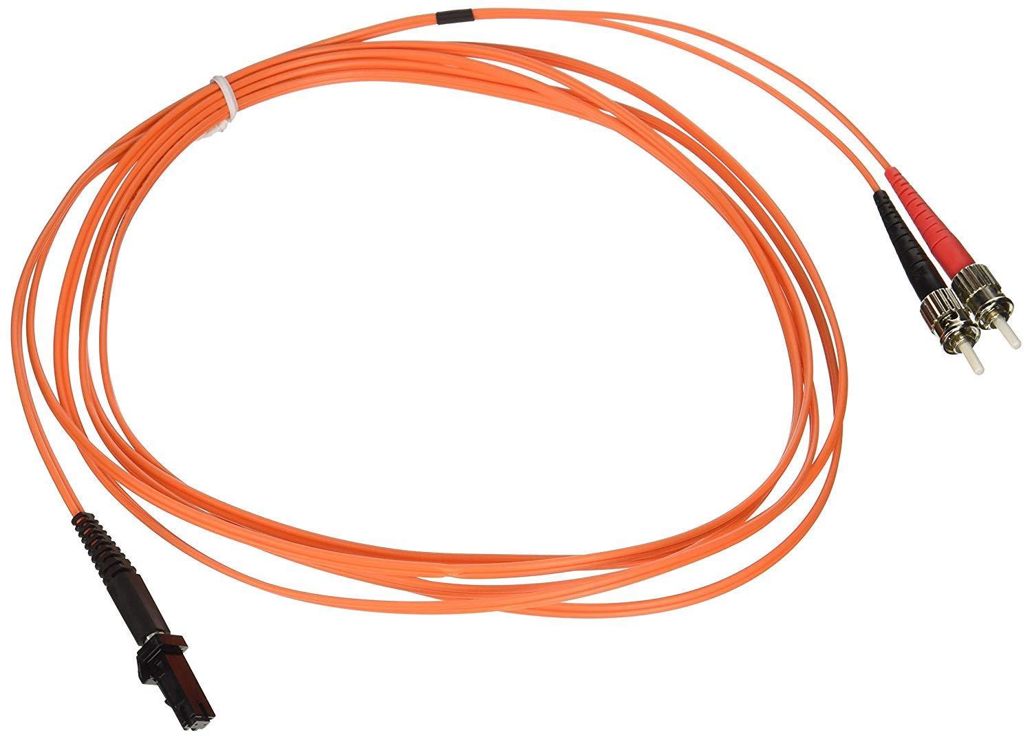C2G/Cables to Go 33138 MTRJ-ST 62.5/125 OM1 Duplex Multimode PVC Fiber Optic Cable (3 Meter, Orange)