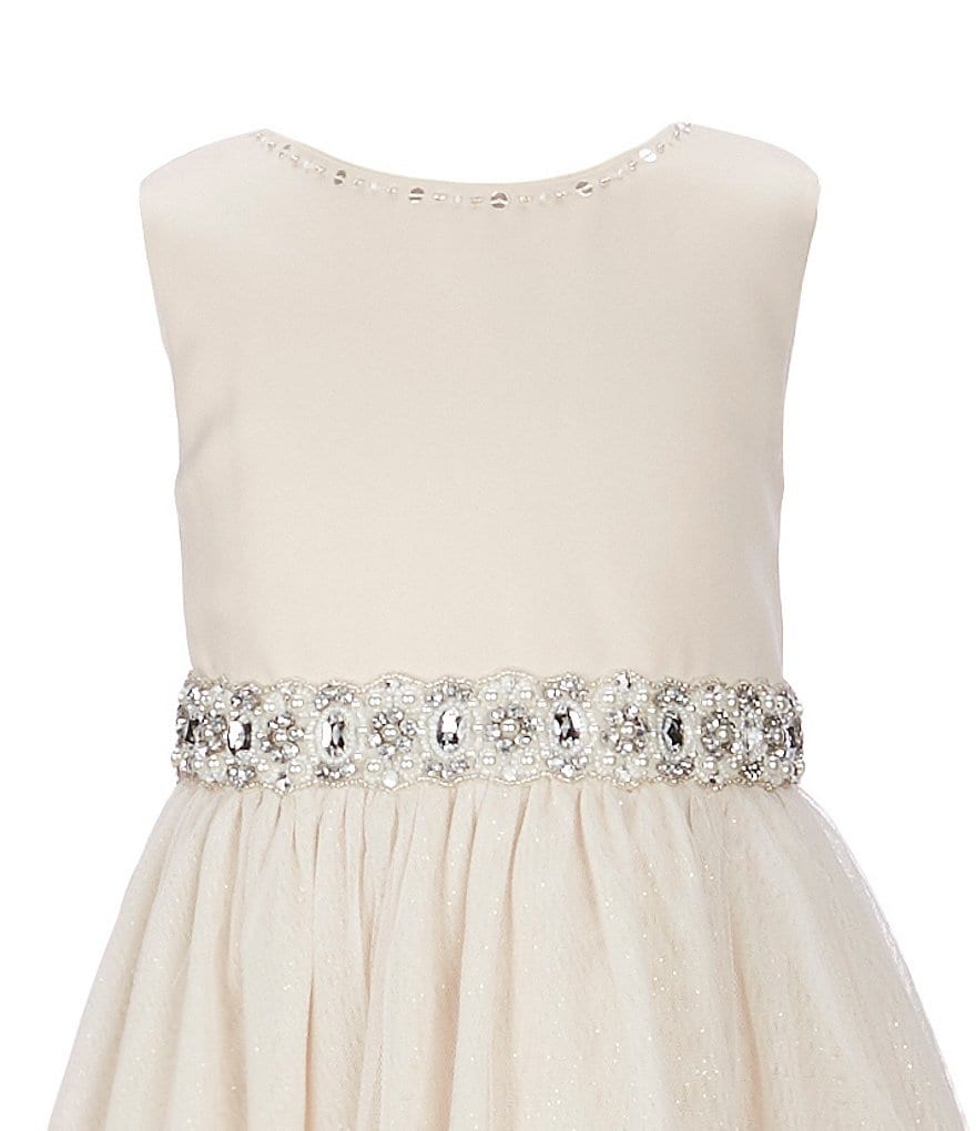 Badgley Mischka Little Girls 4-6X 3D Floral Hi-Low Dress