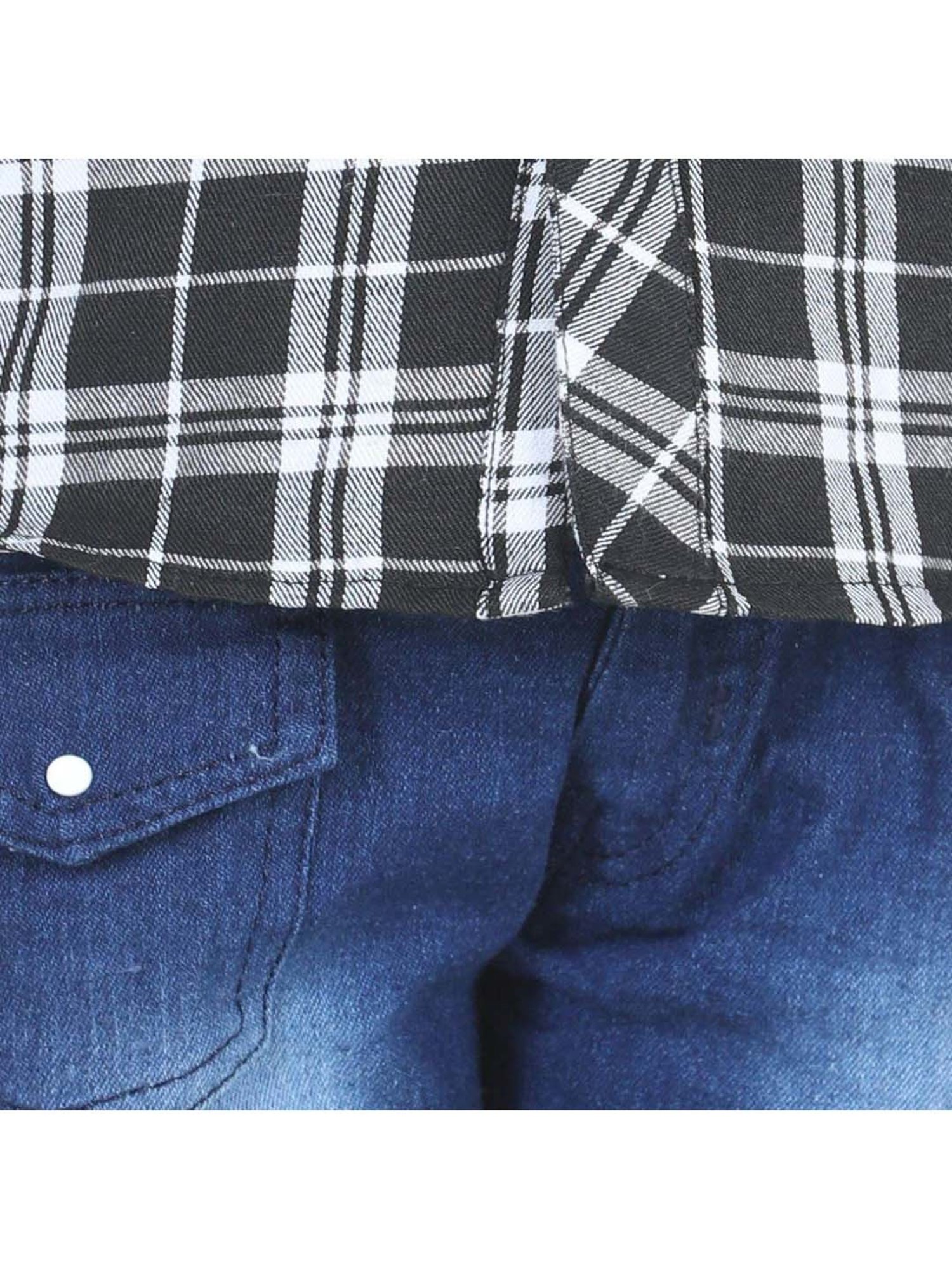 GJ baby Green & White Cotton Camouflage Full Sleeves T-Shirt Set