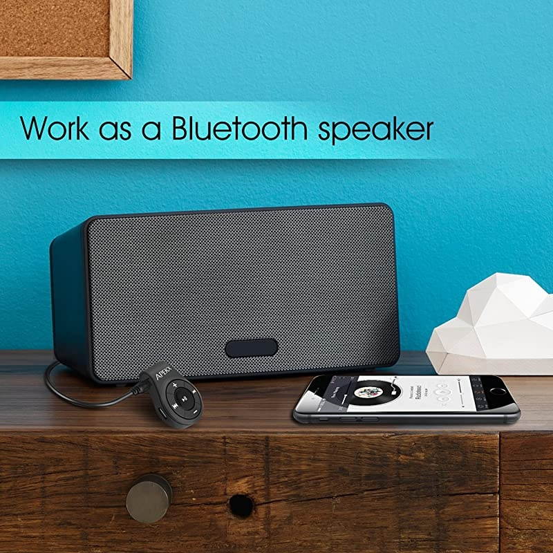 Clip Bluetooth Audio Adapter for Headphones Headset Speaker Wireless Receiver with MIC for HandsFree Call and Music