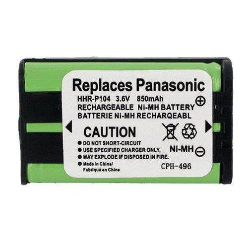 Jensen JT152 Cordless Phone Battery Ni-MH, 3.6 Volt, 850 mAh - Ultra Hi-Capacity - Replacement for Panasonic HHR-P104 Rechargeable Battery