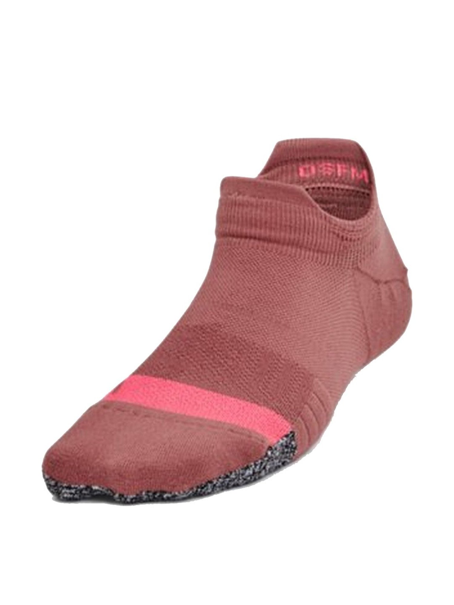 Under Armour Breathe No Show Multicolor Polyester Solid Socks- Pack of 2