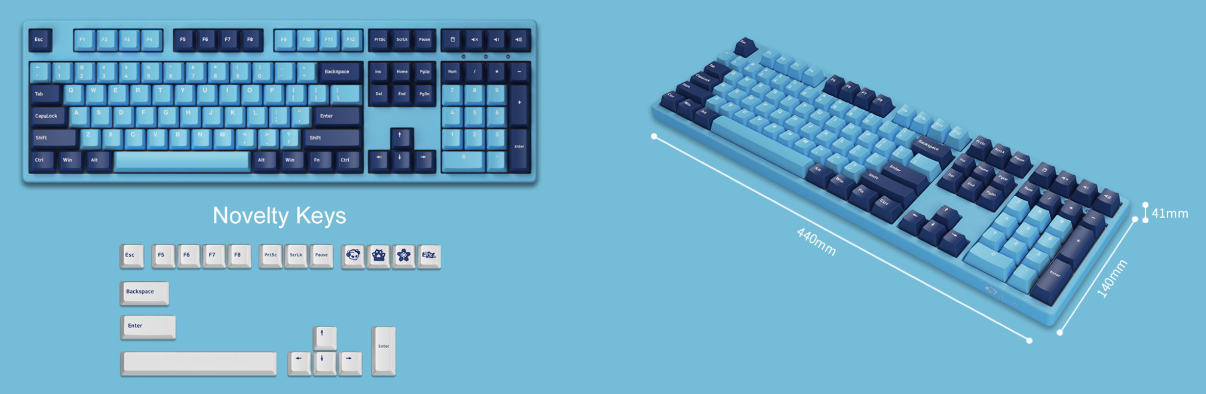 Akko 3108V2 Sailor Moon Gaming Mechanical Keyboard Pink Switch Double Shot Dye Sub PBT Keycaps NKRO Detachable USB Type-C Pink Cat Paw