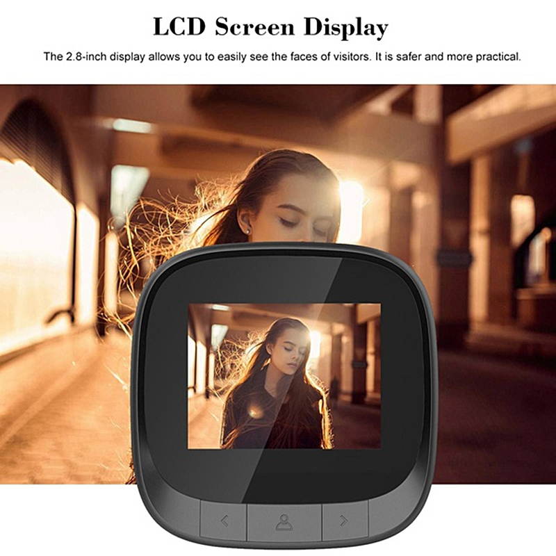 Yijianxi 2.4 Inch HD Color Screen Home Smart Doorbell Wireless Video Doorbell Night Vision Security Camera Electronic Door Viewer