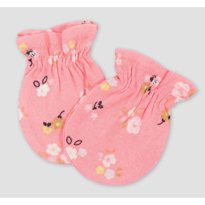 Luvable Friends Baby Cotton Scratch Mittens 4pk, Owl, One Size