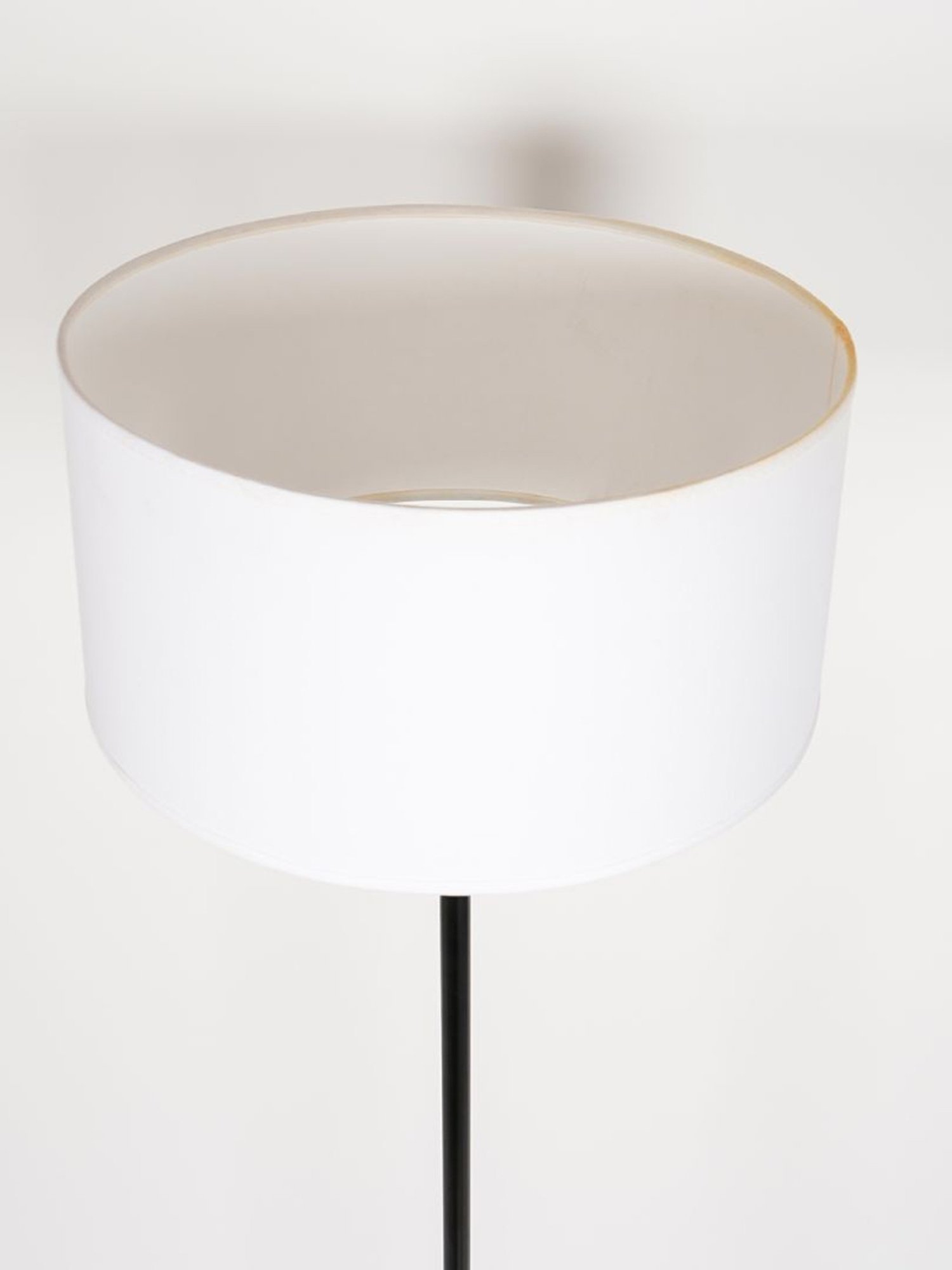 Kapoor Lamp Shades Black & White Metal Mizuko Cotton Shade Floor Lamp