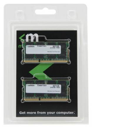 Mushkin Enhanced 16GB (2 x 8G) Essentials DDR3 PC3L-12800 1600MHz 204-Pin  Laptop Memory Model 997038