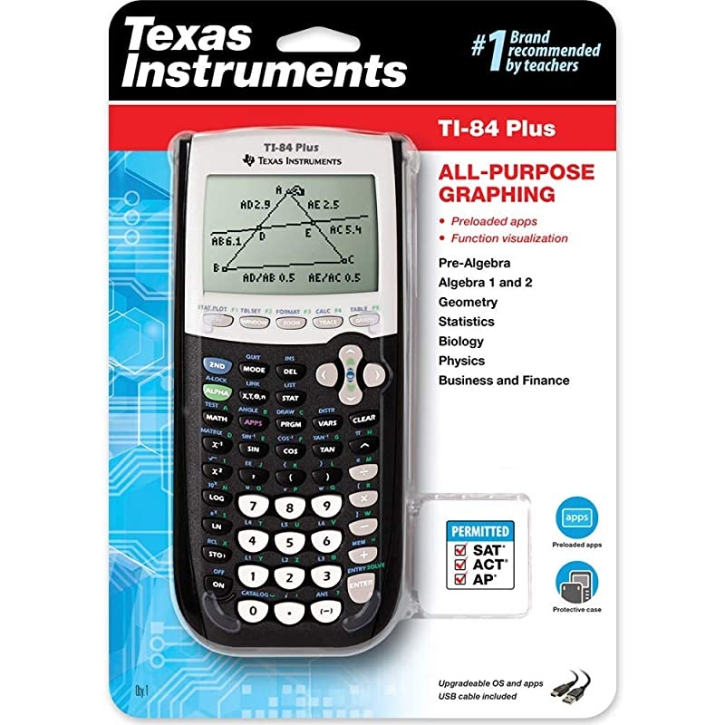 TI-84 Plus Graphing Calculator, Black