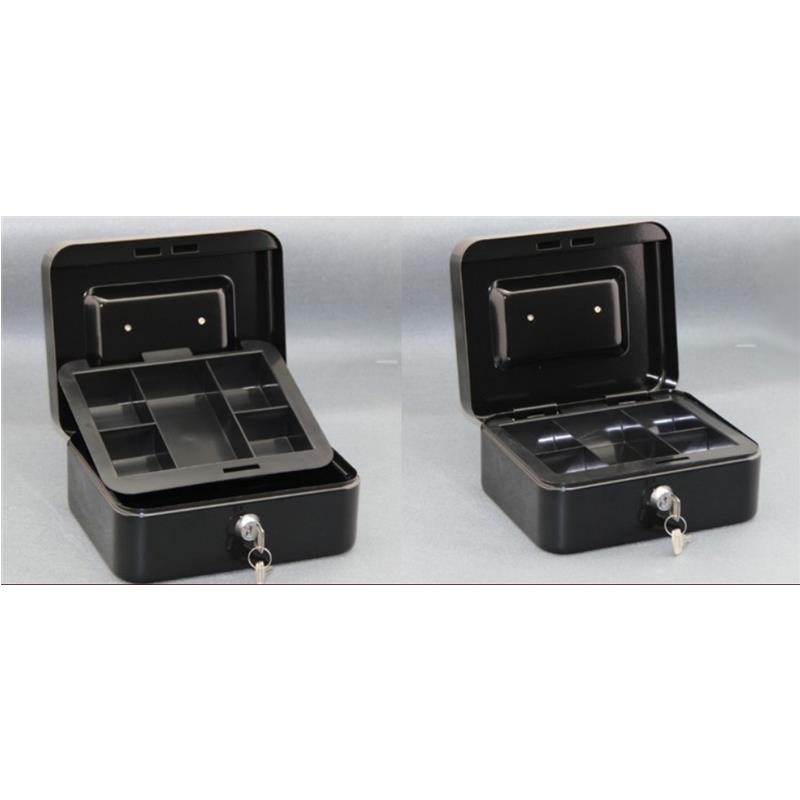 Cash Box with Money Tray Lock Steel for Cashier Money Safe Security