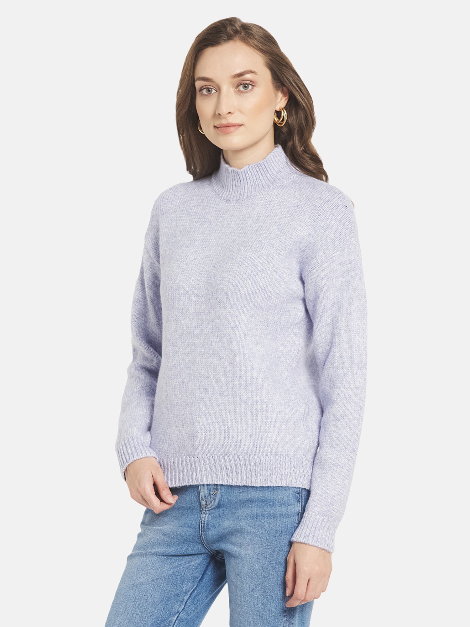 METTLE Lavender High Neck Pullover