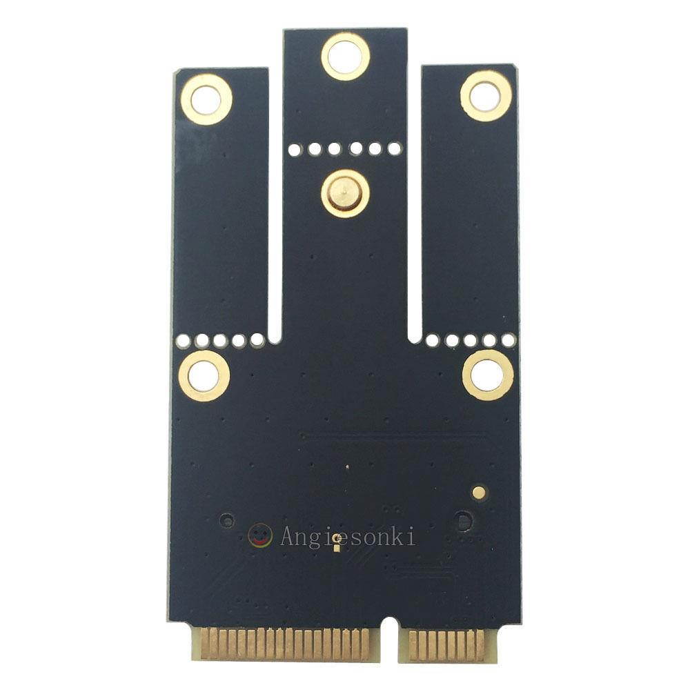 M.2 (NGFF) WIFI WLAN Card Module to Mini PCI-E Express Adapter Converter& IPEX4 TO IPEX1 Antenna 2pcs for Intel 7260 3160 8260
