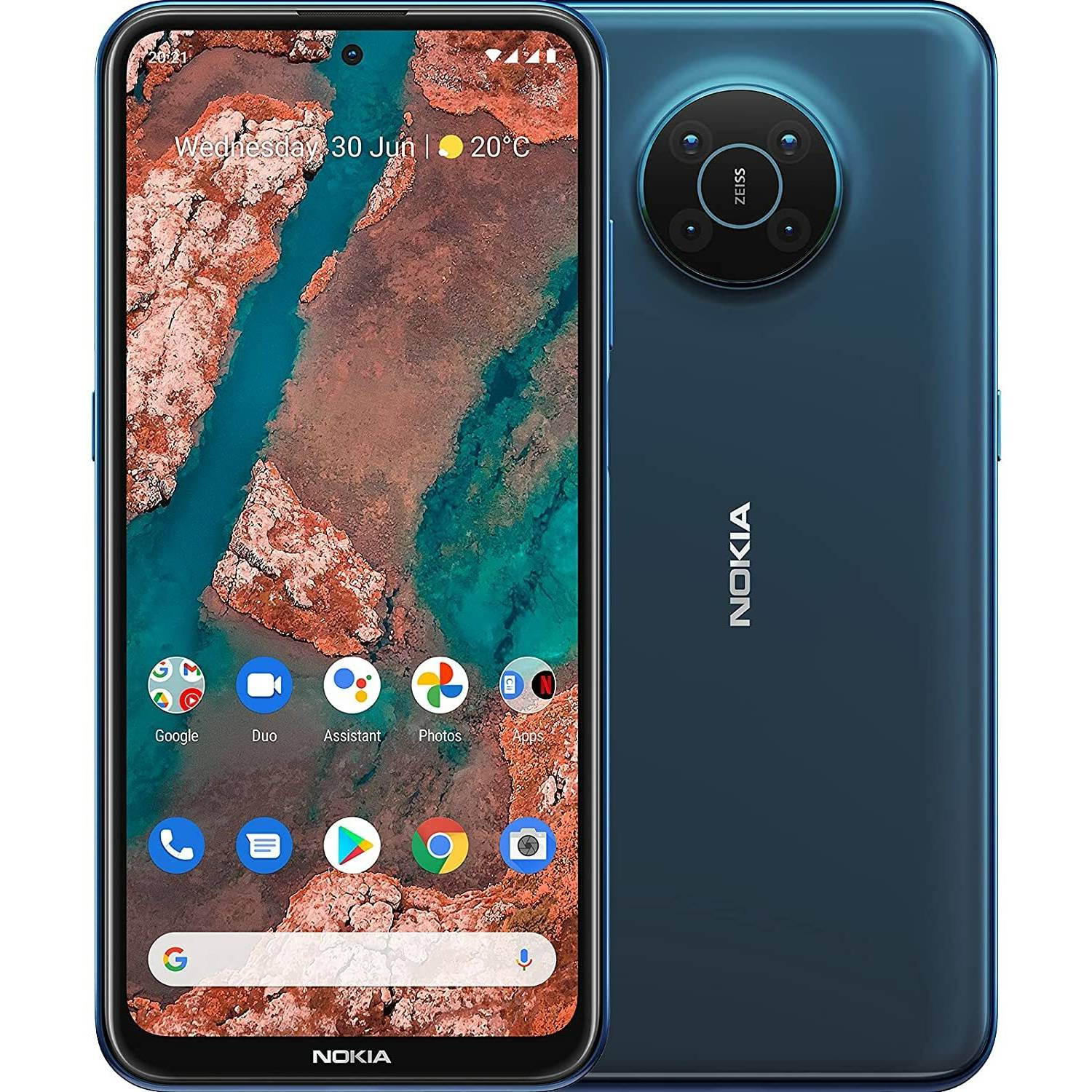 Nokia X20 Dual-SIM 128GB ROM + 6GB RAM (GSM Only | No CDMA) Factory Unlocked 5G Smartphone (Nordic Blue) - International Version