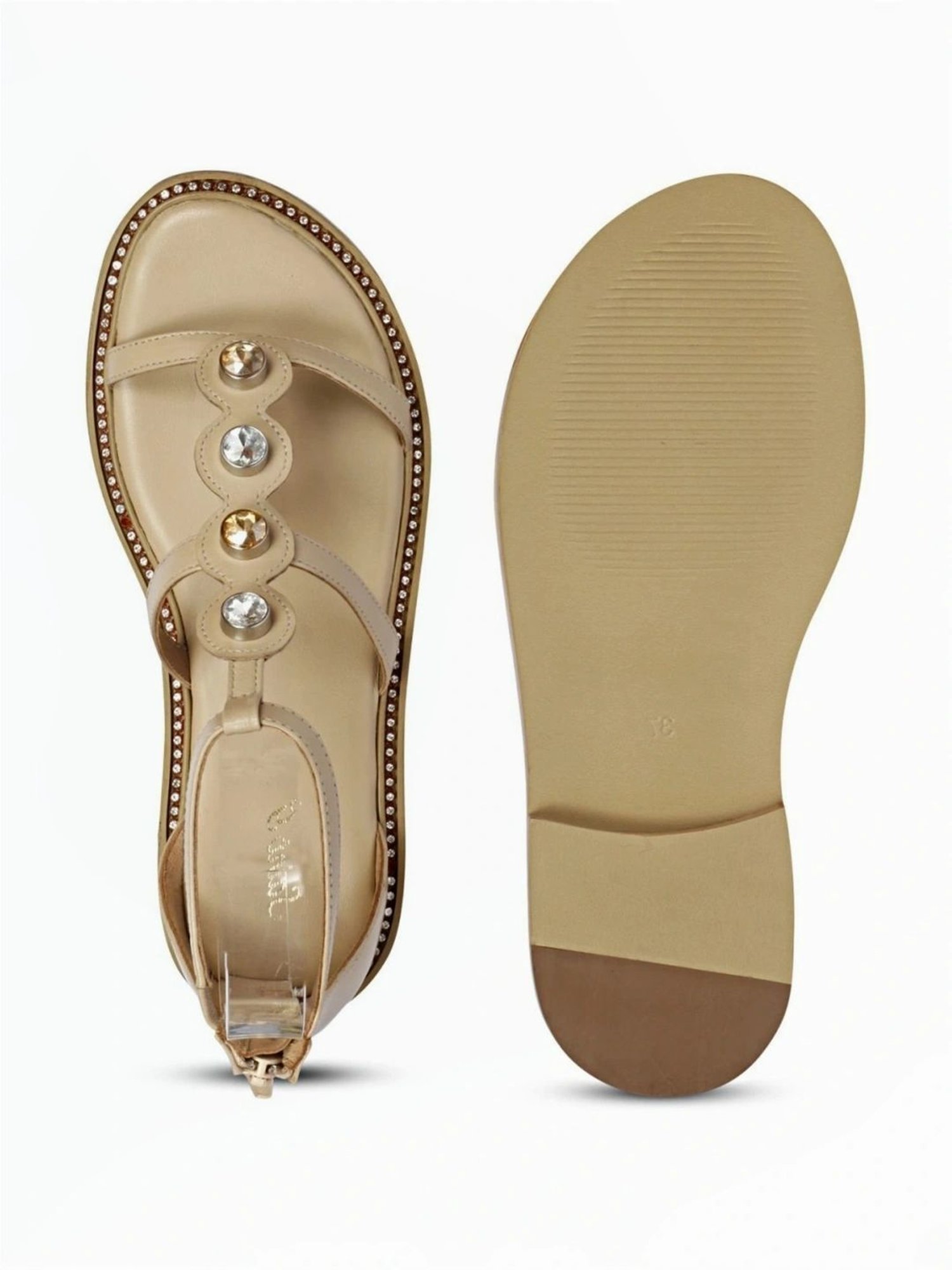 Saint G Women's Grey Ankle Strap Sandals