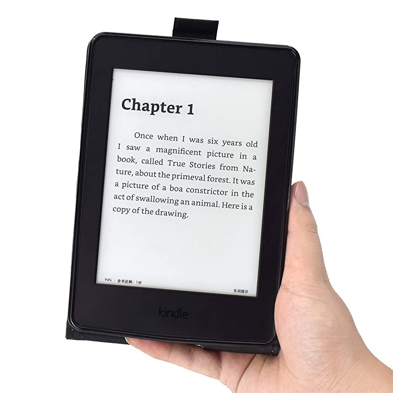 Kindle Paperwhite Case,  Stand Folio Cover Smart Case with Auto Wake/Sleep & Hand Strap Fits All Paperwhite Generations(Compatible Kindle Paperwhite 10th Gen 2018 Release) - Owl