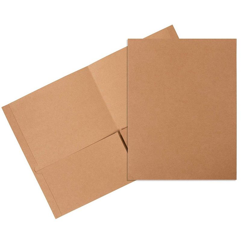 Juvale Bulk 12-Pack Kraft Brown Letter Size Twin Pocket Folders for School & Office, 12 x 9.25 inches