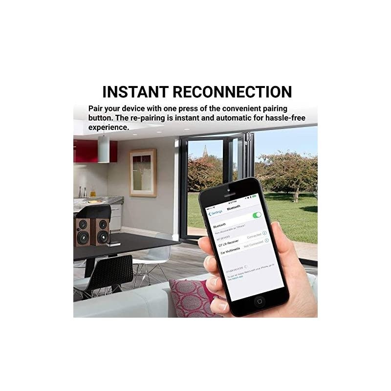 Bluetooth Audio Receiver Adapter Long Range APTX Low Latency by  Music Streaming Support Optical Coaxial 35mm Aux for Home Audio Compatible with iPhone iPad MacBook Samsung Huawei Google