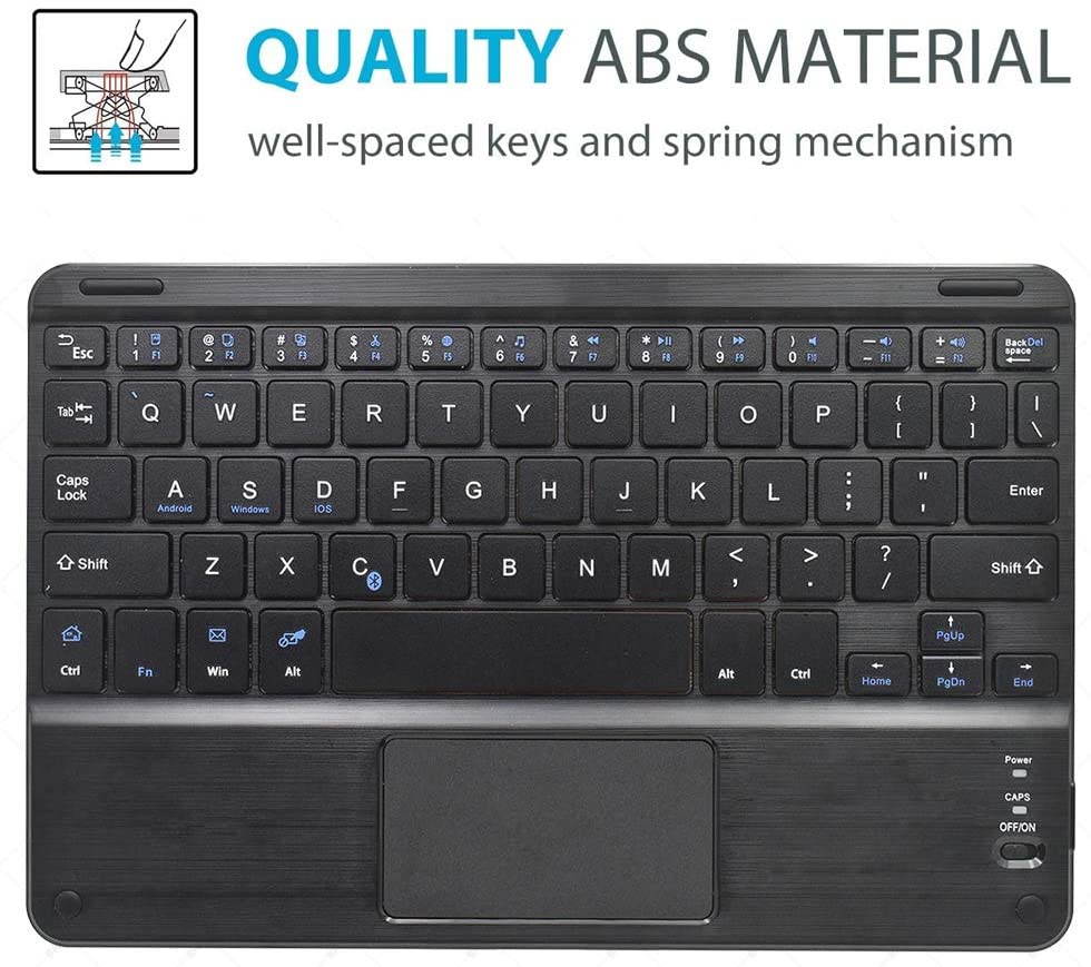 Keyboard Case for Samsung Galaxy Tab S7 Plus 12.4 inch 2020 Removable Wireless Keyboard Trackpad with Leather Cover for Samsung Galaxy Tab S7+ Mdoel SM-T970 / T975 / T976