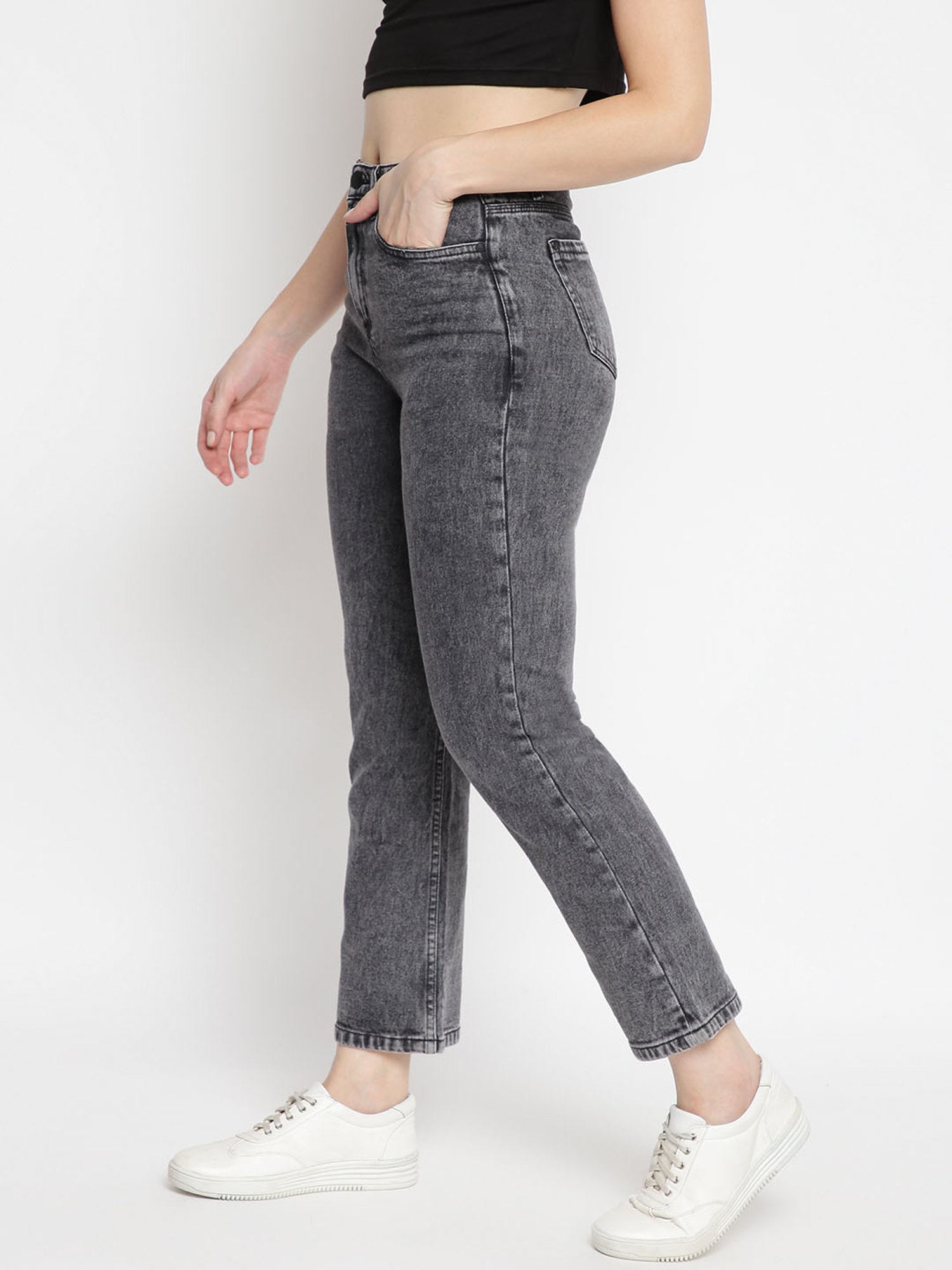 Tales & Stories Black Mid Rise Jeans