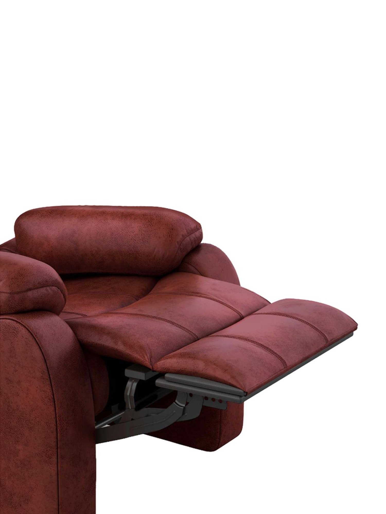 Duroflex Avalon Red Wood 1 Seater Recliner Sofa