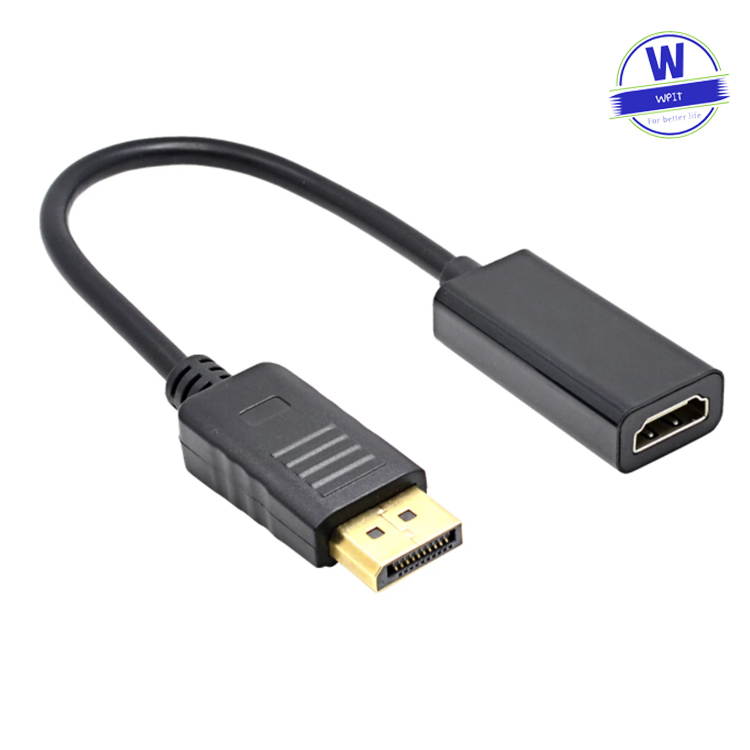 DP to HDMI Cable,Male to Female Converter Adapter Cable Black