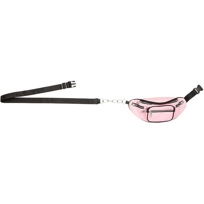 Pink Faux Leather Fanny Pack with Adjustable Strap 33-52 Inches (Plus Size)