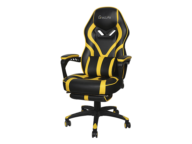 Gaming Chair, Racing Style Computer Desk Chair Padded Armrests Ergonomic Lumbar Support Adjustable Height
