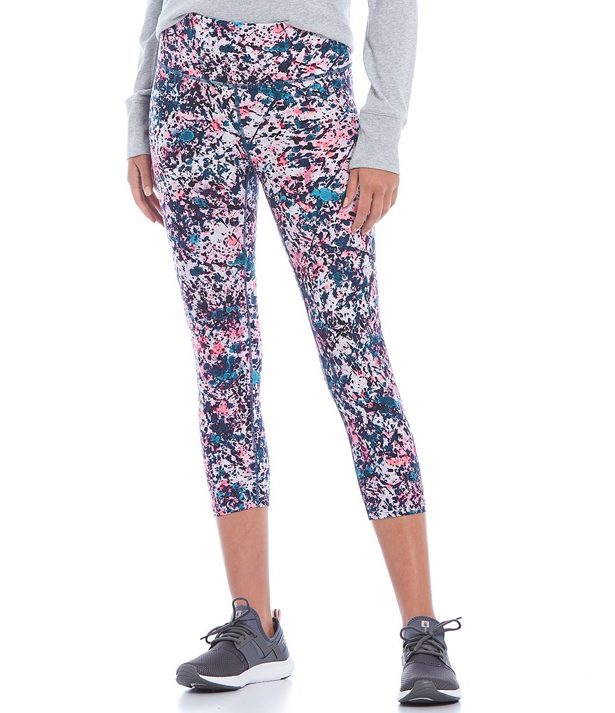 Calvin Klein Performance Print High Waist Cropped Pull-On Tights