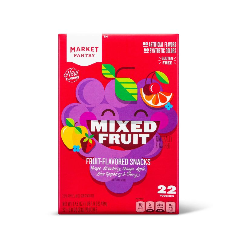Mixed Fruit Flavored Fruit Snacks - 22ct - Market Pantry™