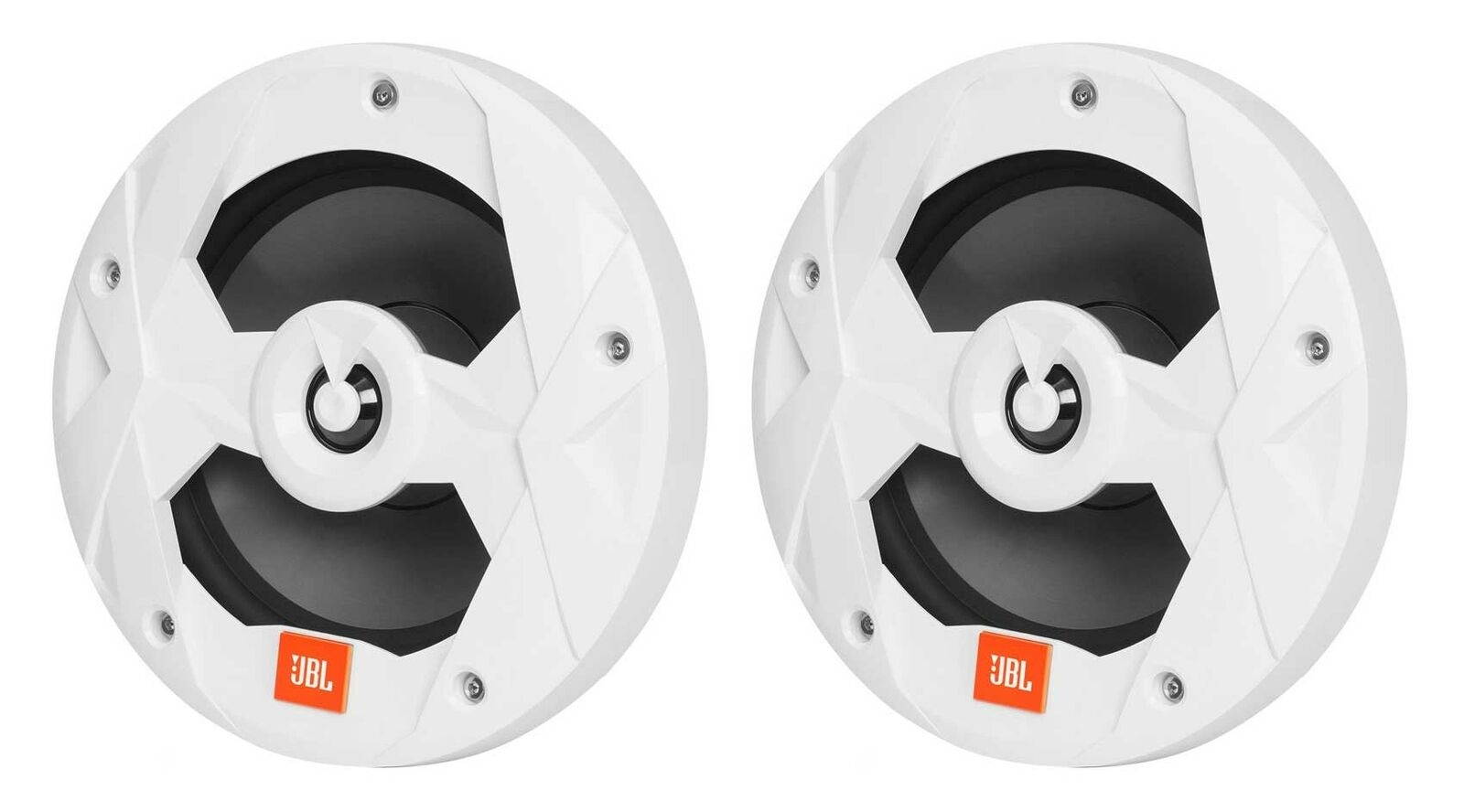 Pair   MS8W 450 Watt 8" White 2-Way Marine Audio Boat Speakers