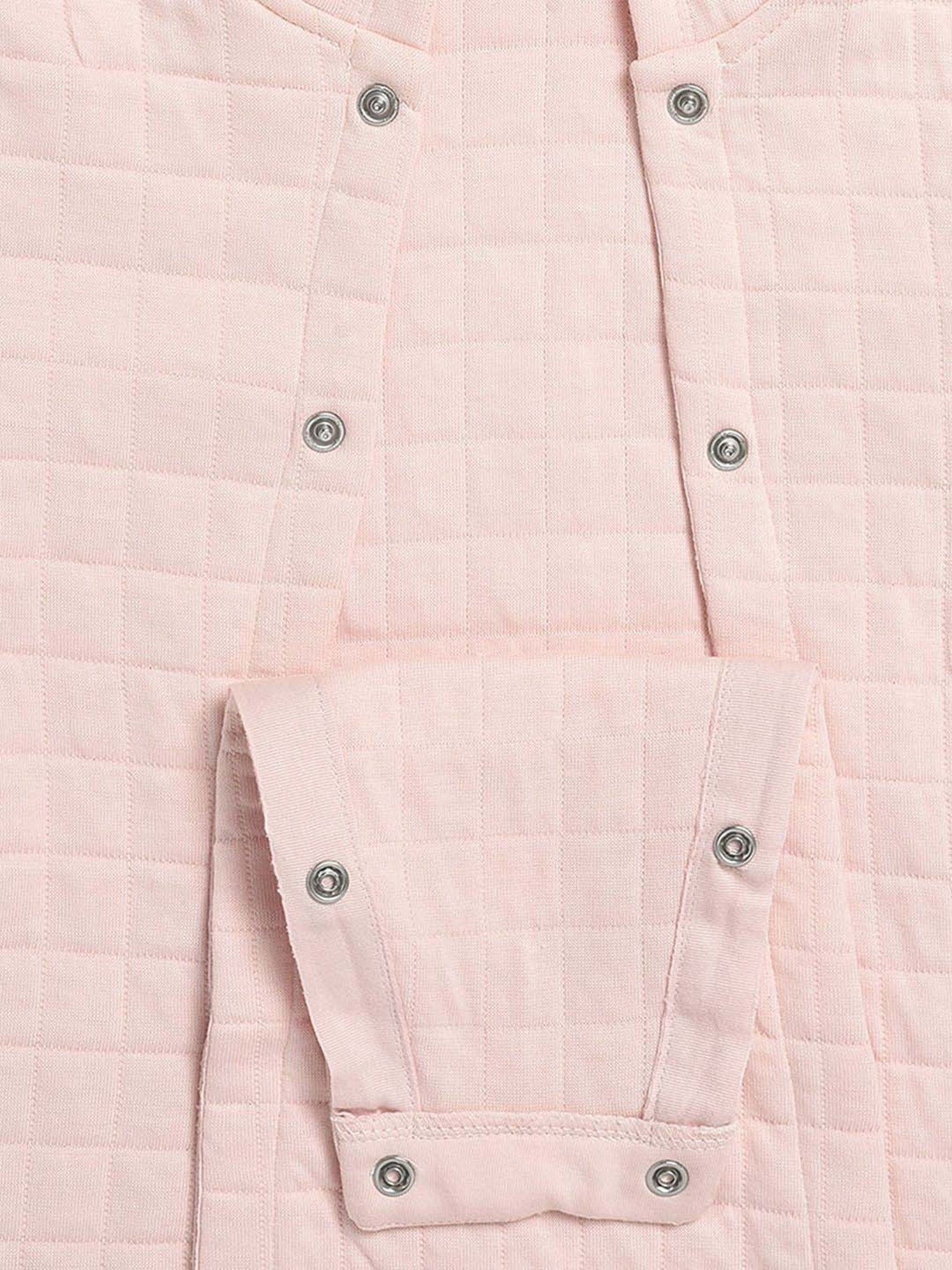 MiArcus Girls Pink Regular Fit Full Sleeves Sleepsuit