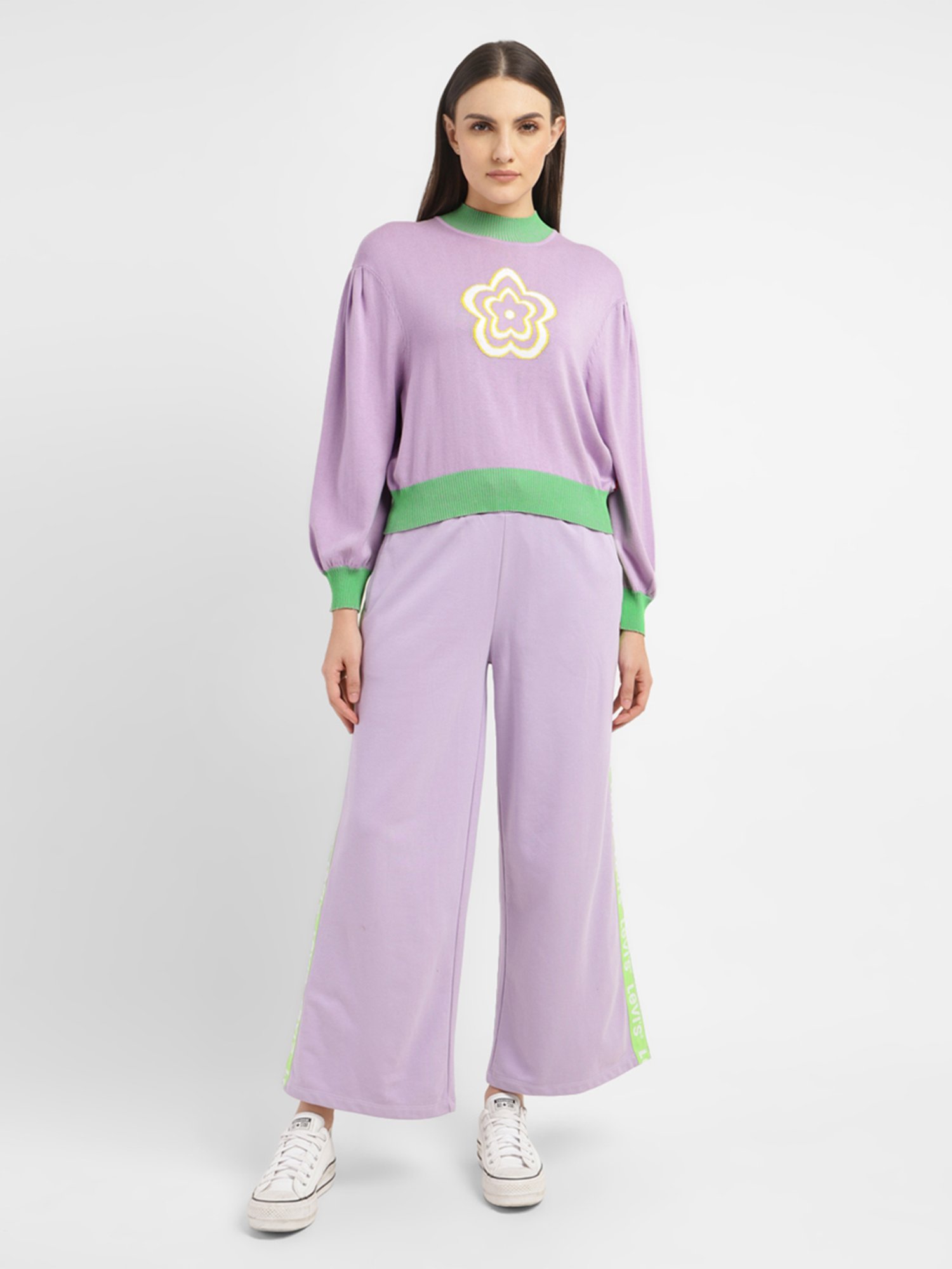 Levi's Purple Printed Knitted Top