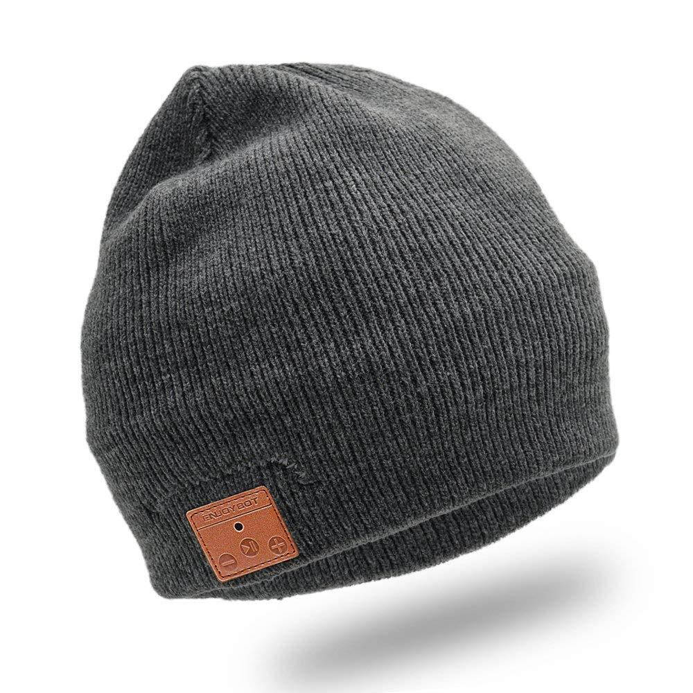 Enjoybot Bluetooth Beanie Wireless Knit Winter Hats Cap with Built-in Stereo Speakers and Microphone for Outdoor Sports
