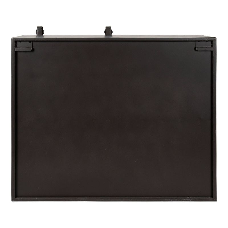 24" x 7.25" x 20" Samuels Decorative Metal Wall Cabinet Charcoal/Rustic Brown - Kate & Laurel All Things Decor