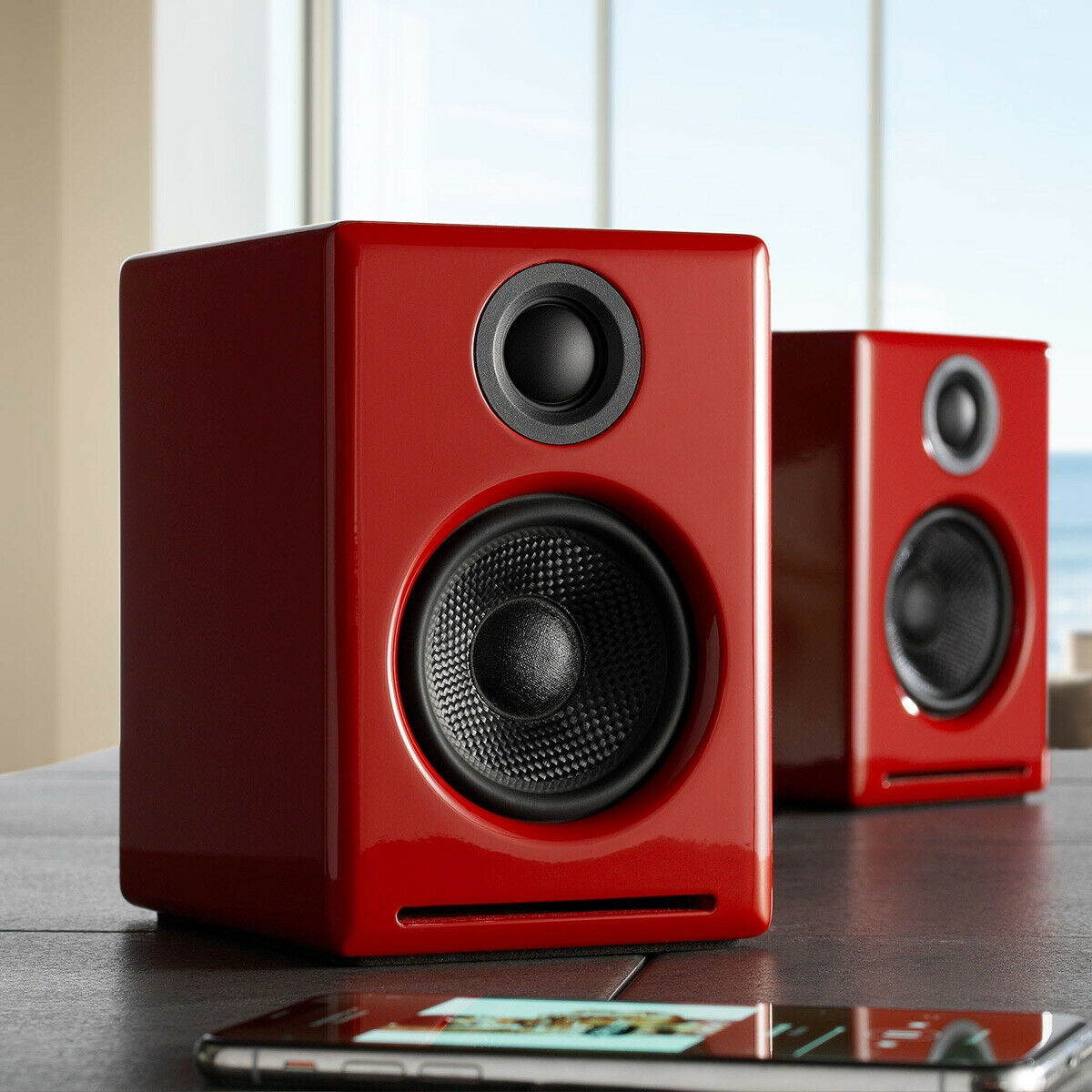 Audioengine A2+ Premium Powered Wireless Desktop Speakers with S4 Desktop