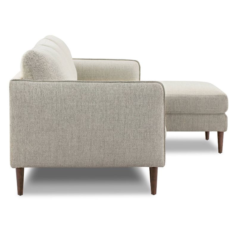 5pc French Seamed Sectional Mona Abstract Gray - Project 62™